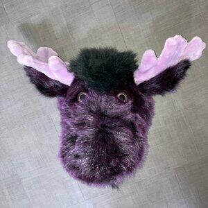 Plush Purple Moose Wall Decor